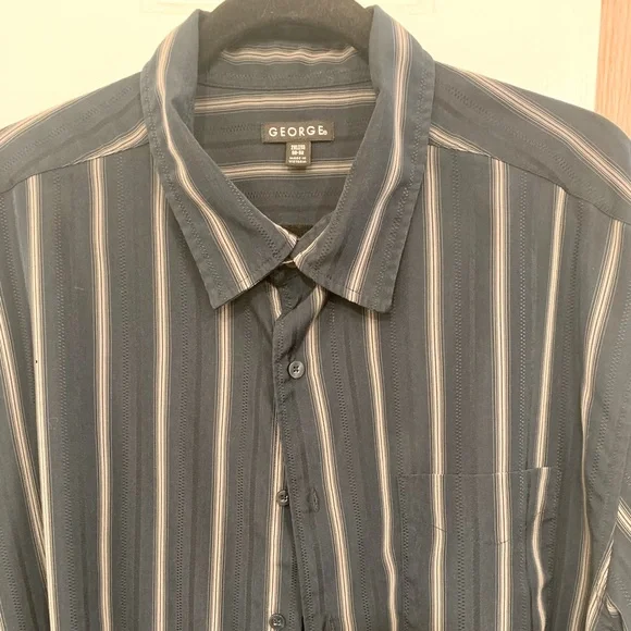 Men’s George XXL 50-52 long sleeve button up dress shirt. - Picture 2 of 3